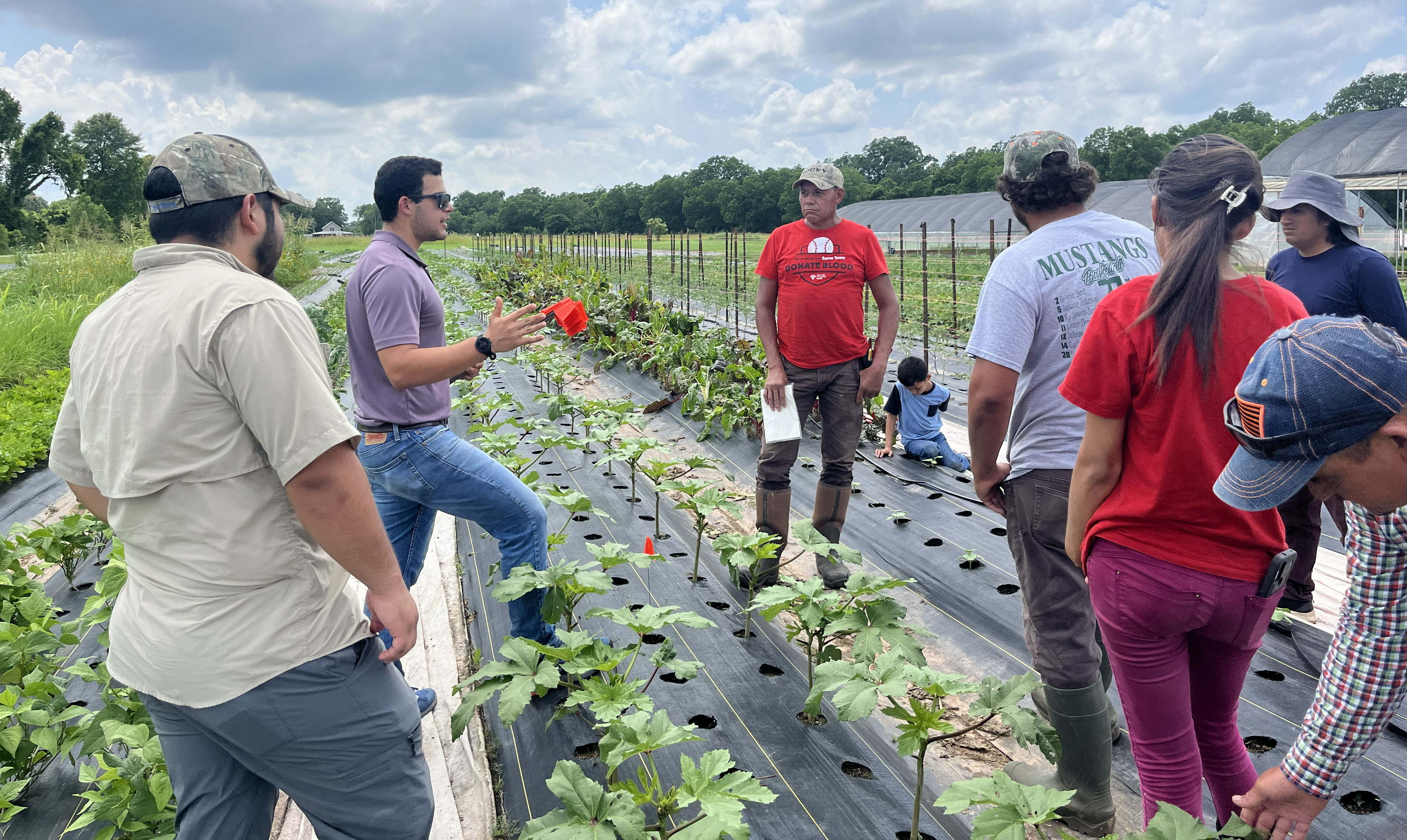 The Achyut Adhikari Research Group conducts food safety training recently with a group of farm workers.