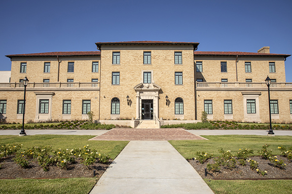 Photo of the front of the Huey P. Long Field House