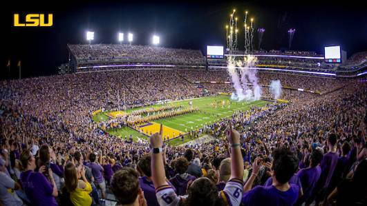 Fireworks in Tiger Stadium