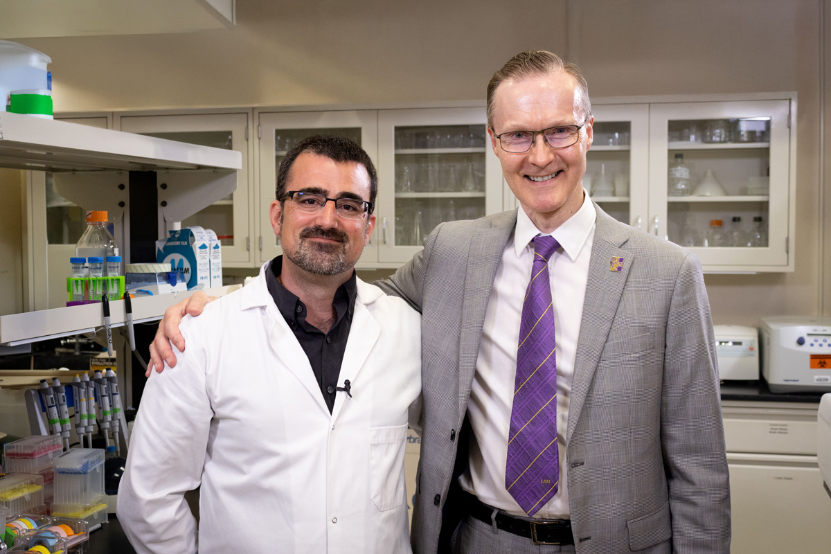 Dr. Ethan Anderson with Dean Oliver Garden